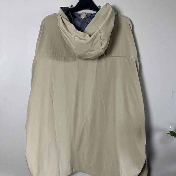 Little Donkey Andy Windbreaker Jacket XXXL 5XL Beige Hooded Lightweight New - Picture 2 of 6